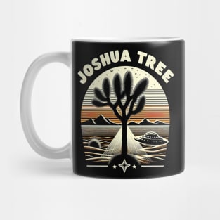 Joshua Tree UFO Vintage Retro Sunset Design Mug